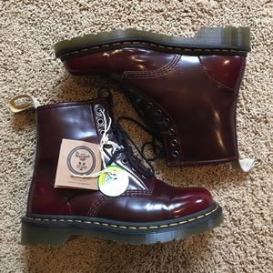 Patent Cherry Dr Martens